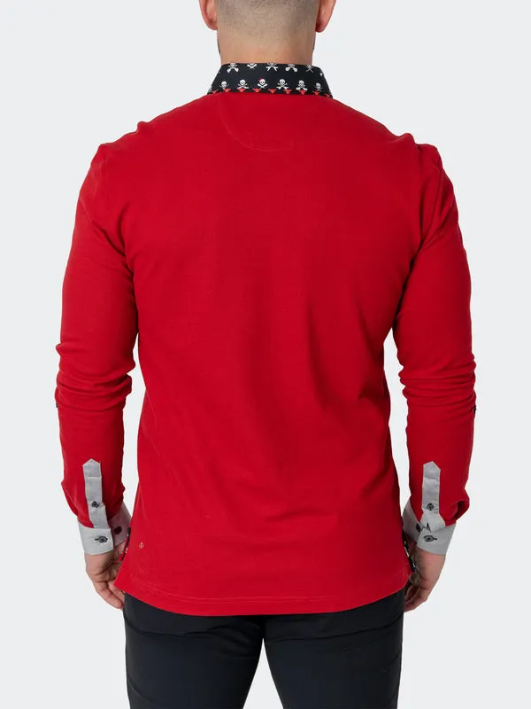 Maceoo Long Sleeves Polo | Polo NewtonSolidHead Red