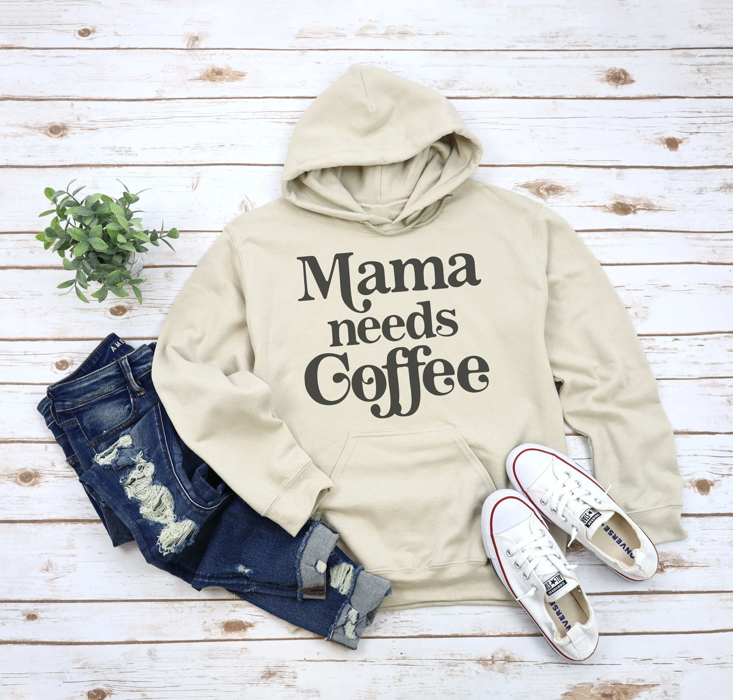 Mama Needs Coffee Adult Hoodies - light or dark artwork