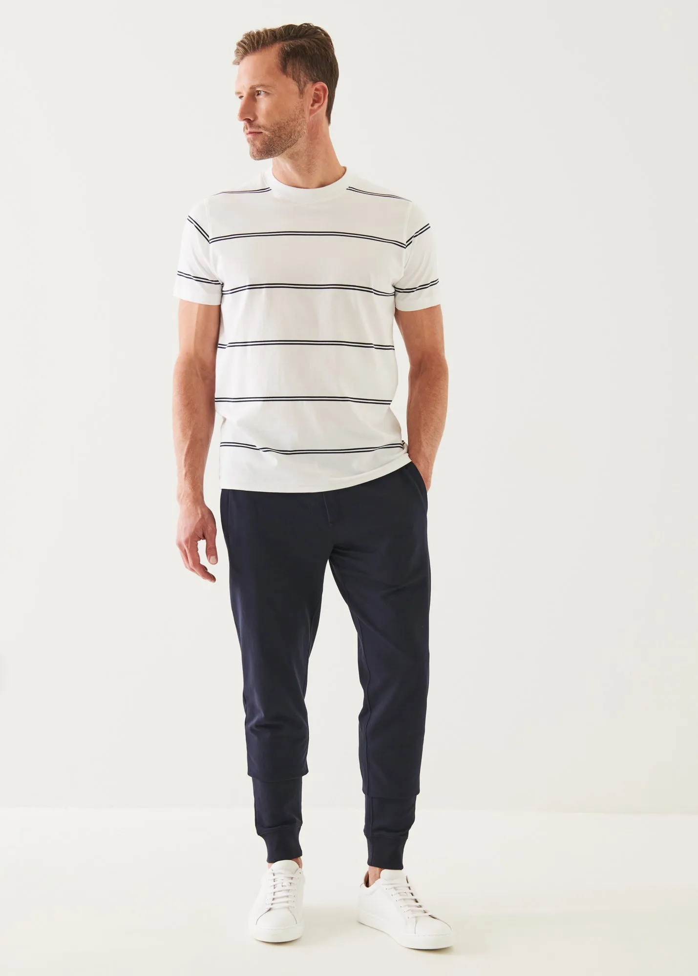 MERCERIZED PIMA COTTON STRIPED T-SHIRT