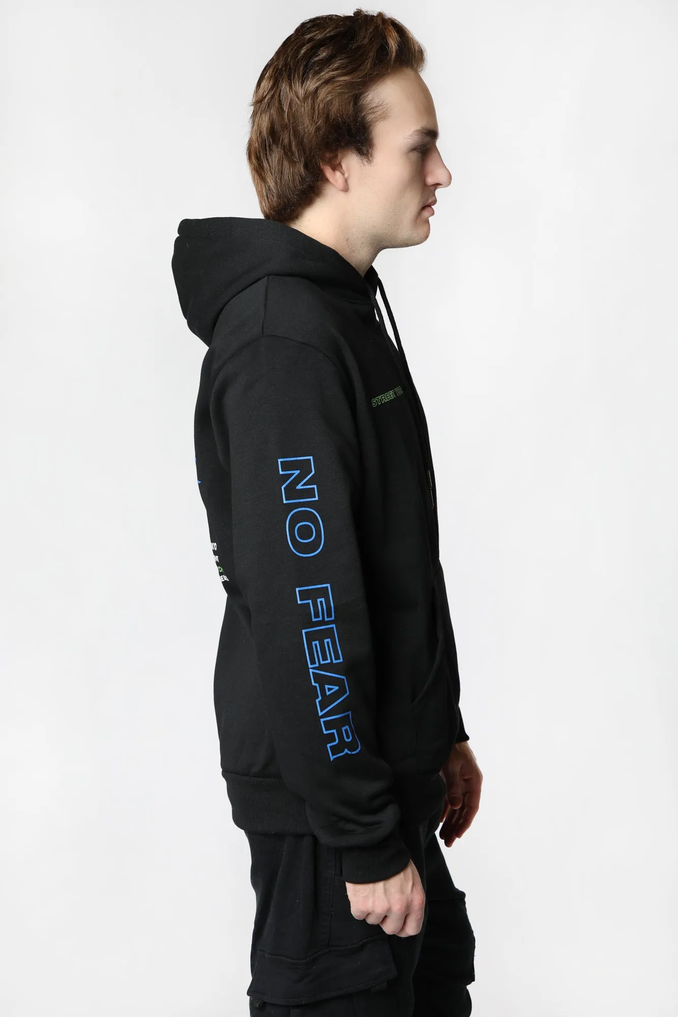 No Fear Mens Graphic Logo Hoodie