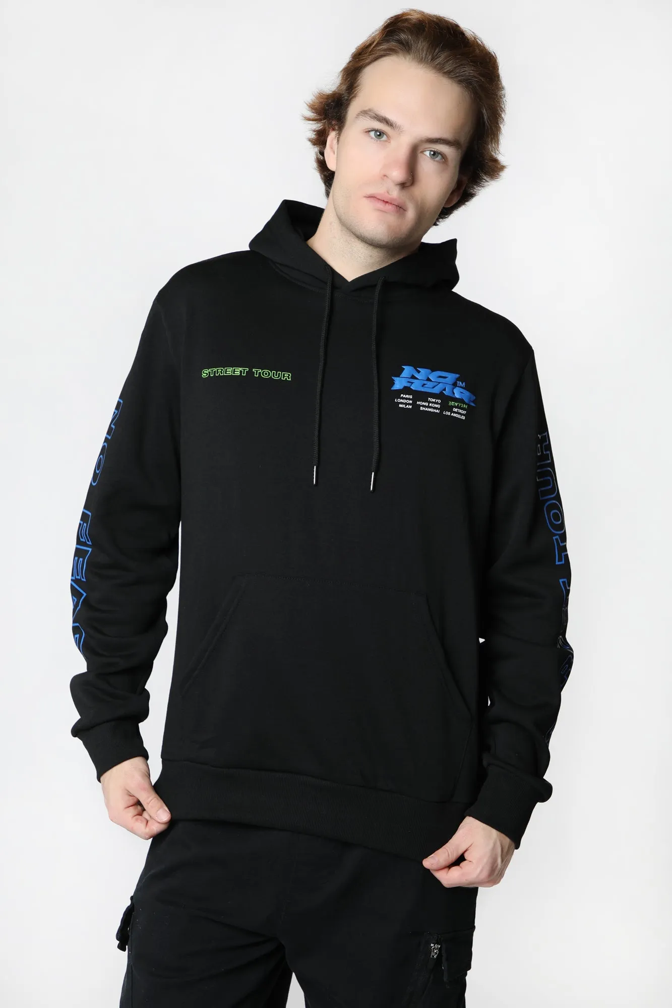 No Fear Mens Graphic Logo Hoodie