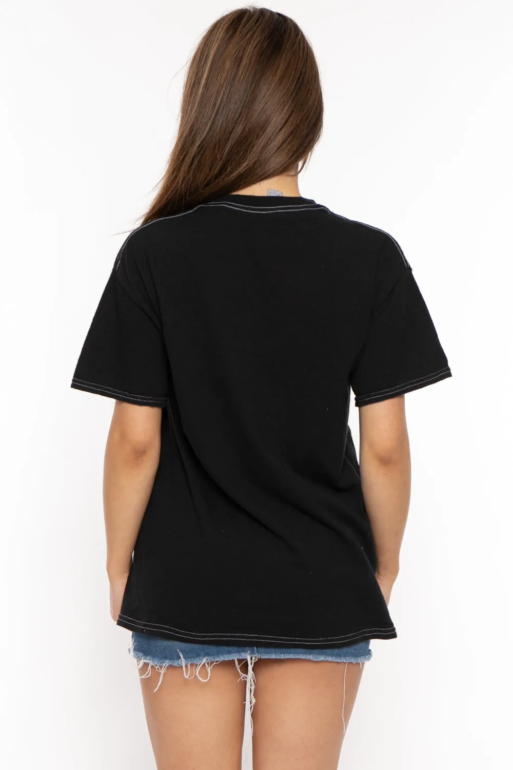 Not Listening - Bobby Jack Garment-Dyed Boyfriend T-Shirt - Black