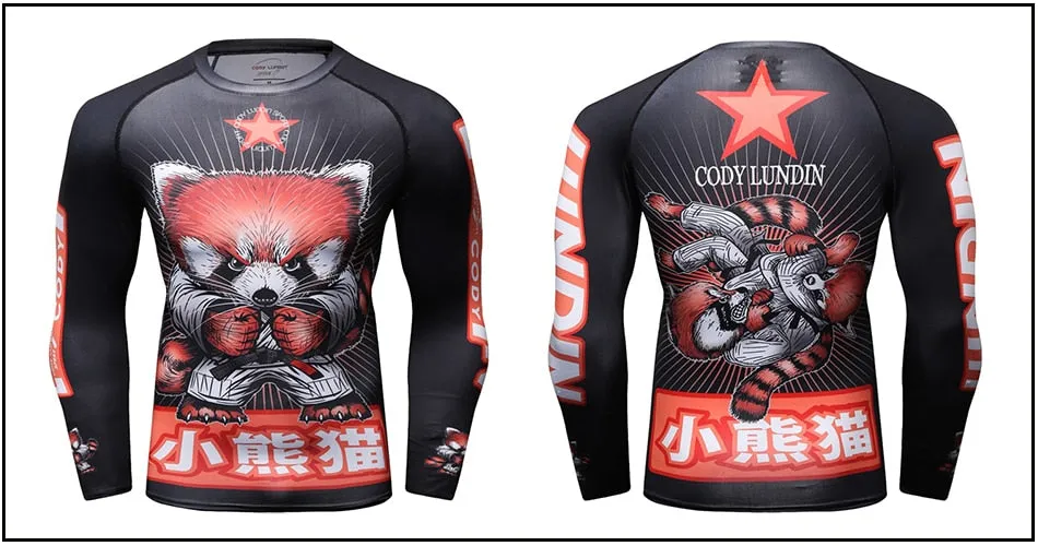 Panda Compression 'Red Panda' Elite Long Sleeve Rashguard