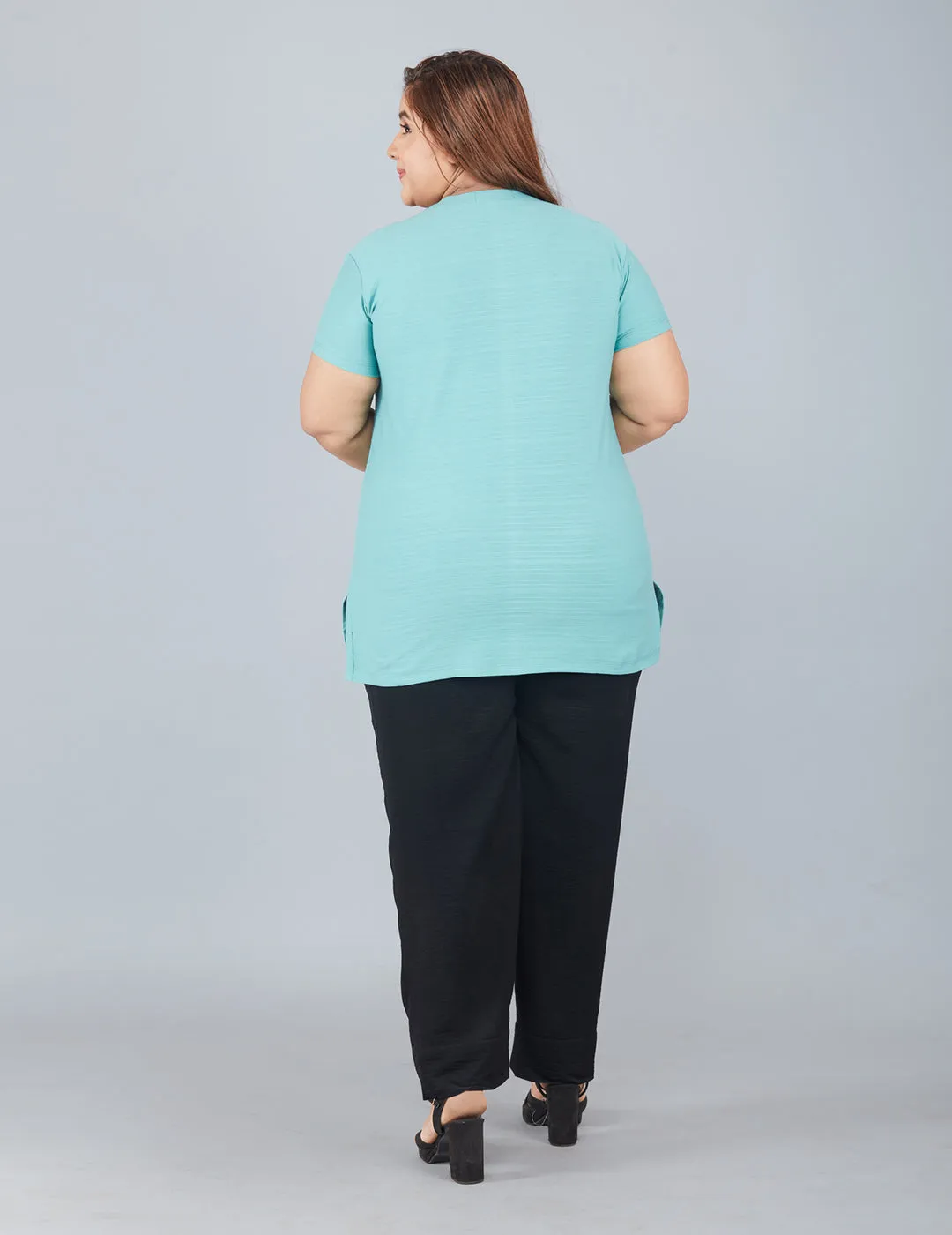 Plus Size Cotton T-shirts For Summer - Sage