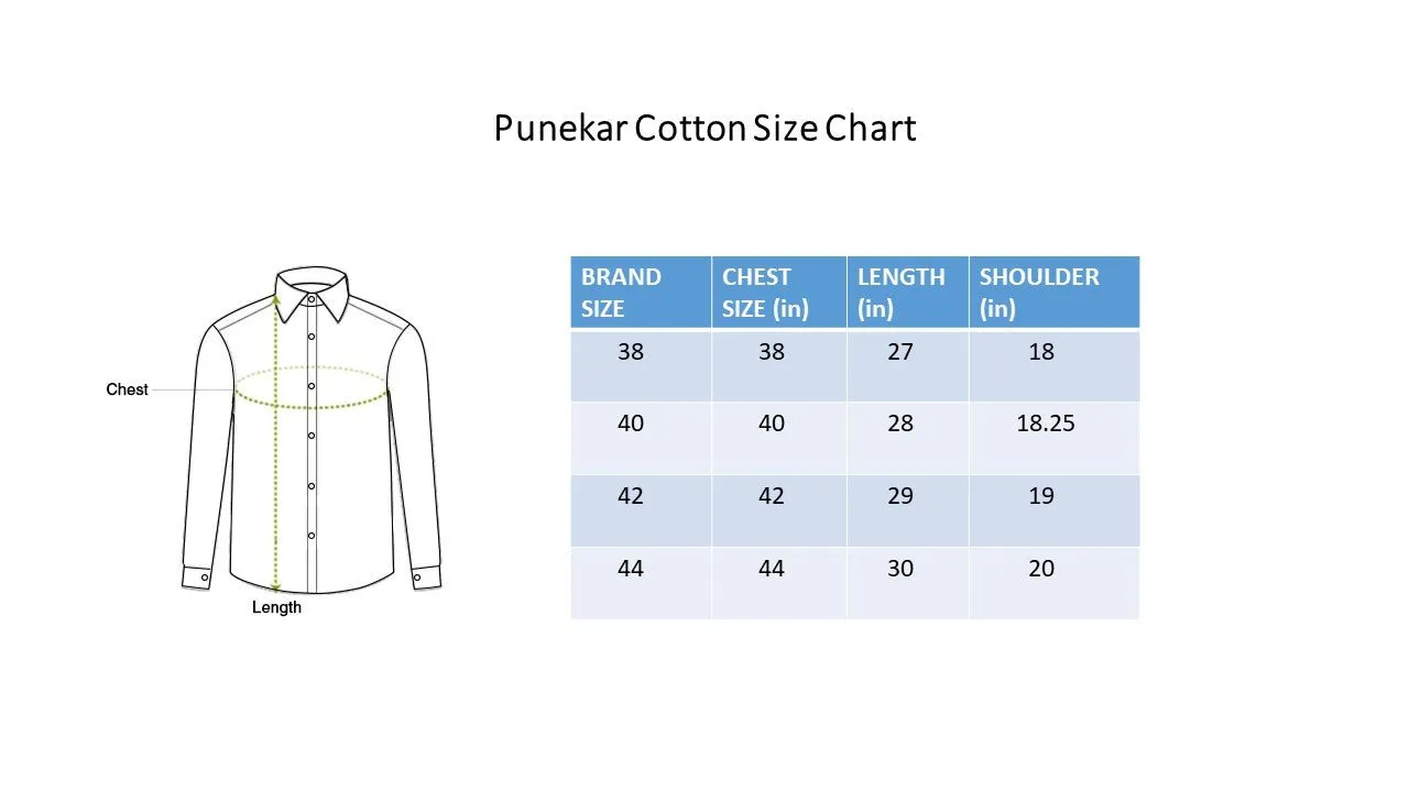 Punekar Cotton Men's Formal Handmade Grey Color Shirt for Men's.