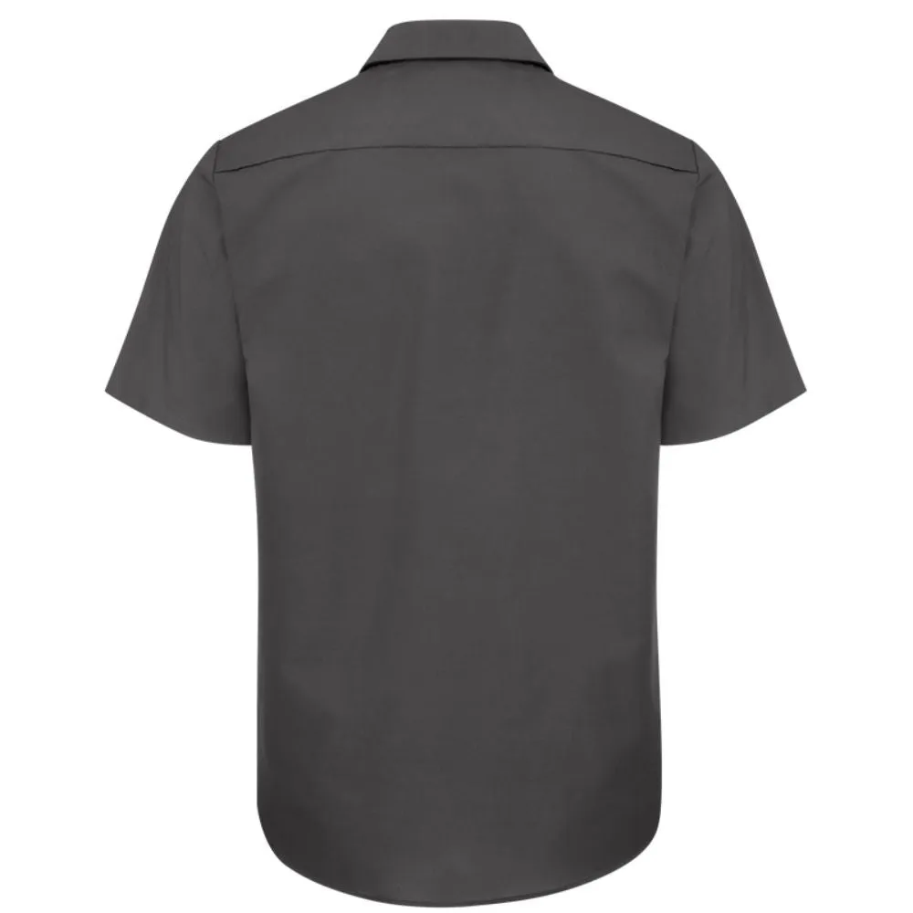 Red Kap Men's Short Sleeve Industrial Work Shirt - Charcoal