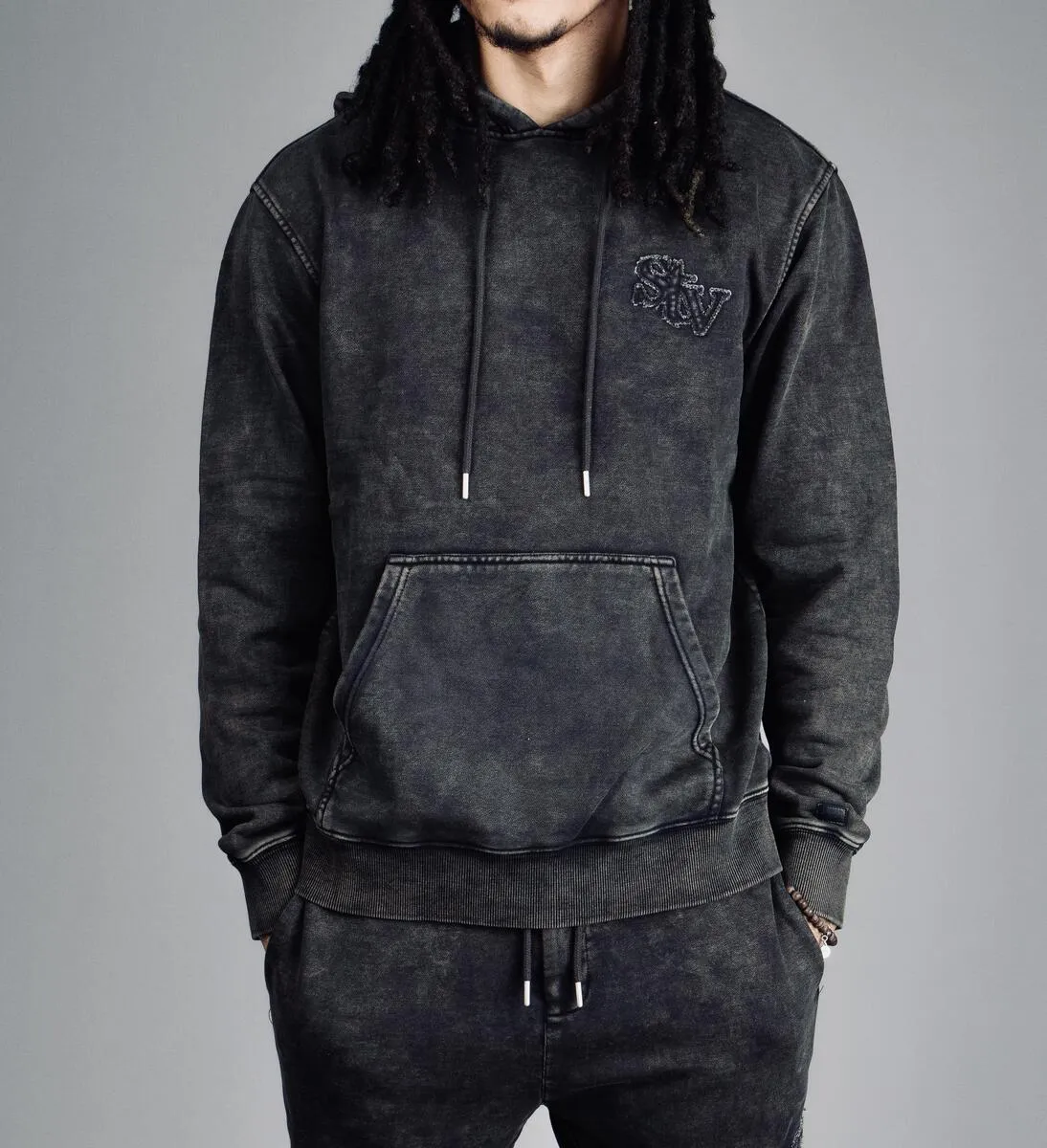 SI TU VEUX CORE 2.0 HOODIE (WASHED BLACK)