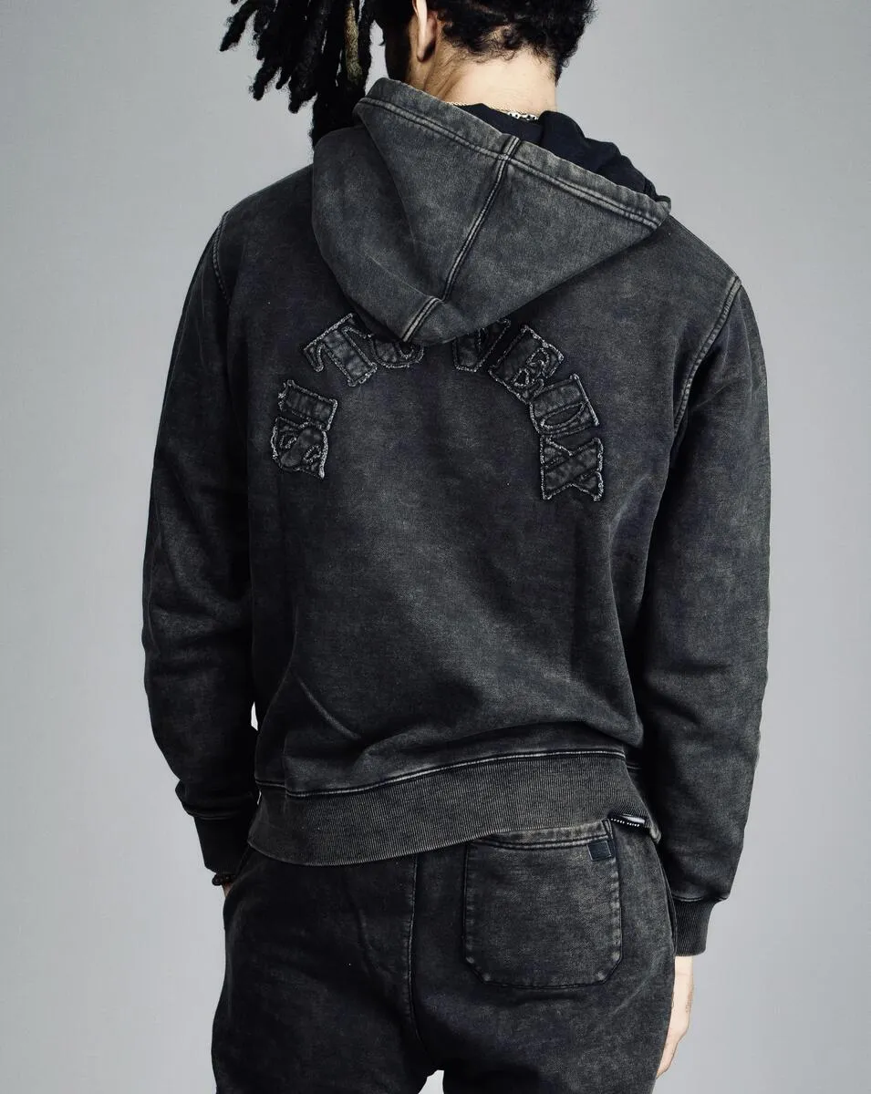 SI TU VEUX CORE 2.0 HOODIE (WASHED BLACK)