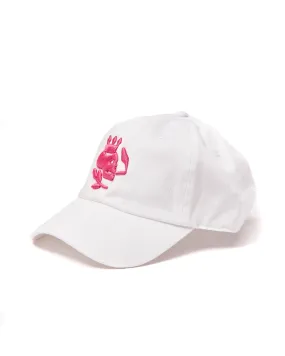 Smoking Skull Cap (White/Fuschia)