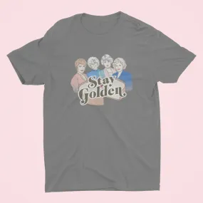 Stay Golden Cheesecake design. Shirts, mugs, dog bandanas, hoodies, socks,  Golden girls tribute.