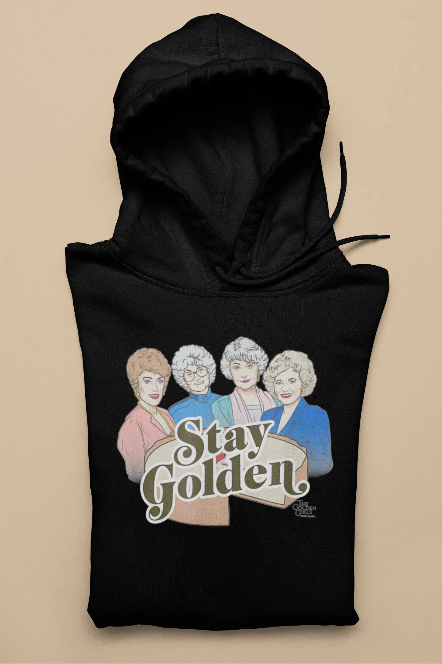 Stay Golden Cheesecake design. Shirts, mugs, dog bandanas, hoodies, socks,  Golden girls tribute.