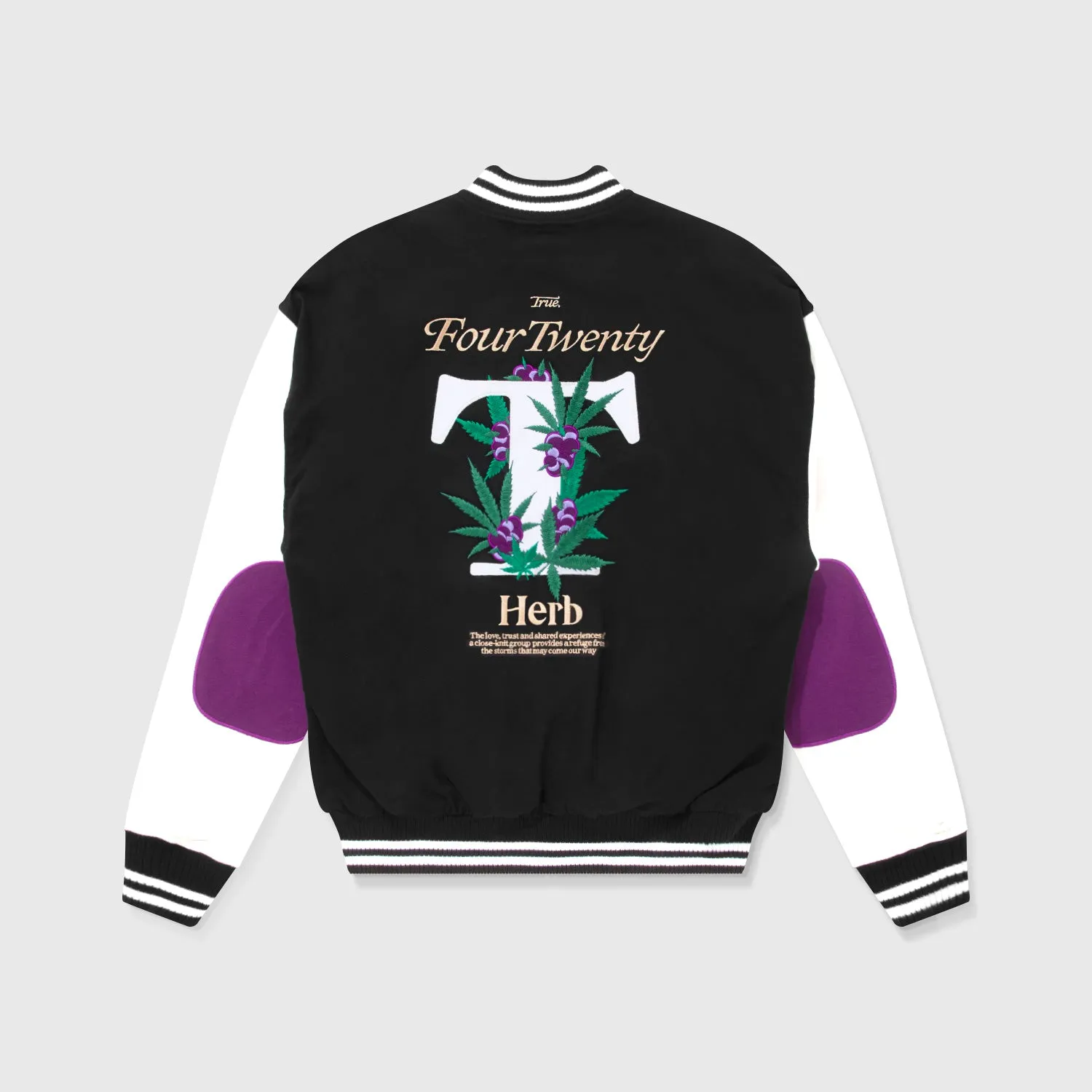 True X Herb Bomber Jacket  - Black