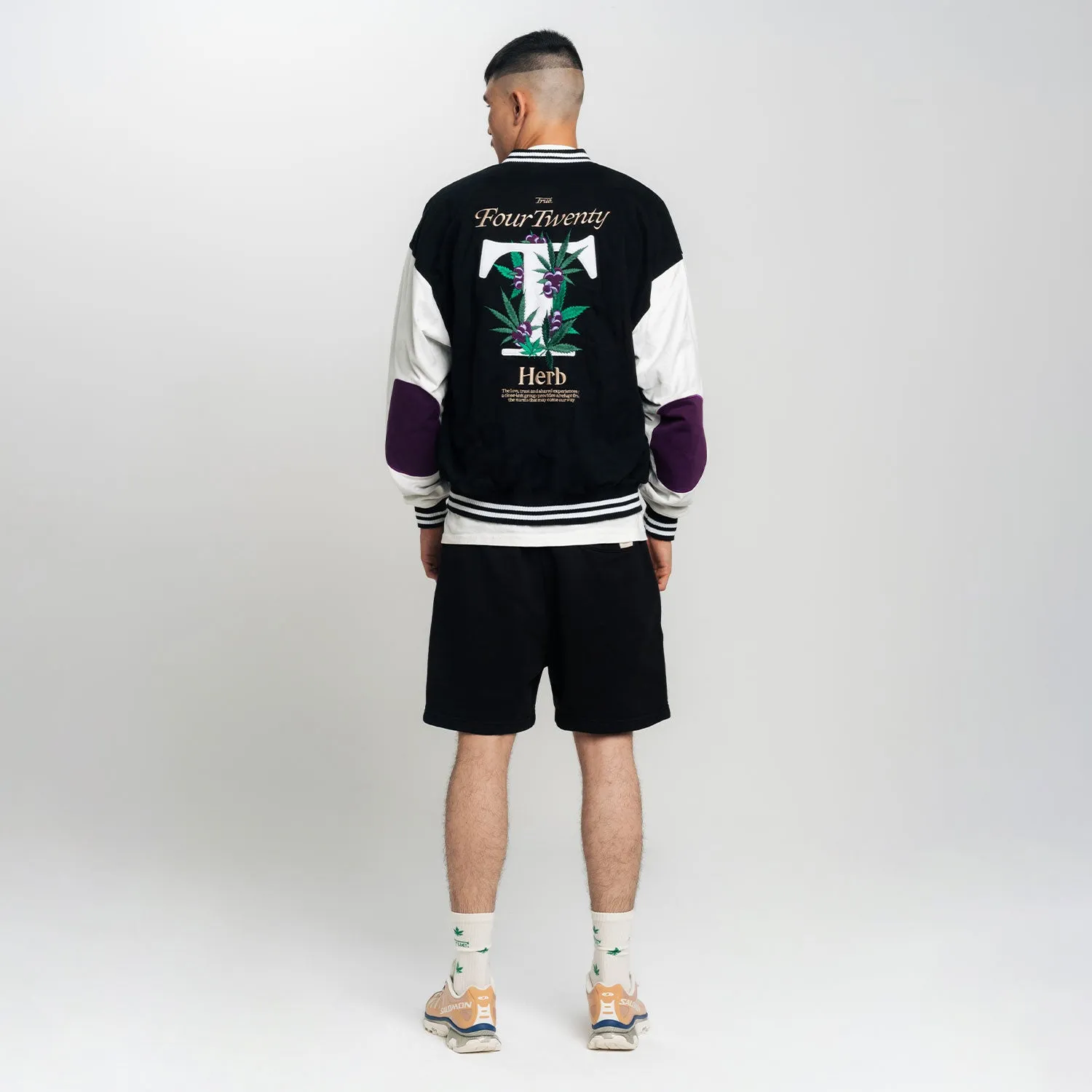 True X Herb Bomber Jacket  - Black