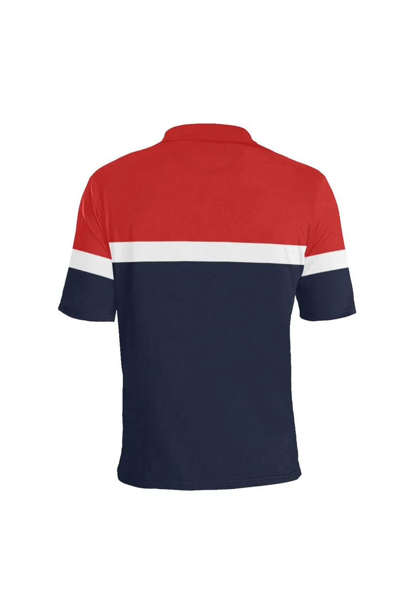 USA RED WHITE & BLUE Men'S Polo Shirt