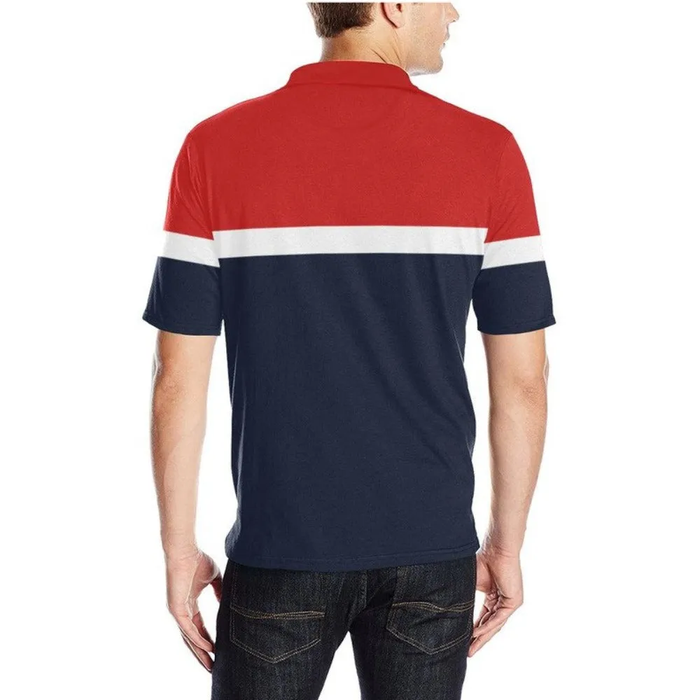 USA RED WHITE & BLUE Men'S Polo Shirt