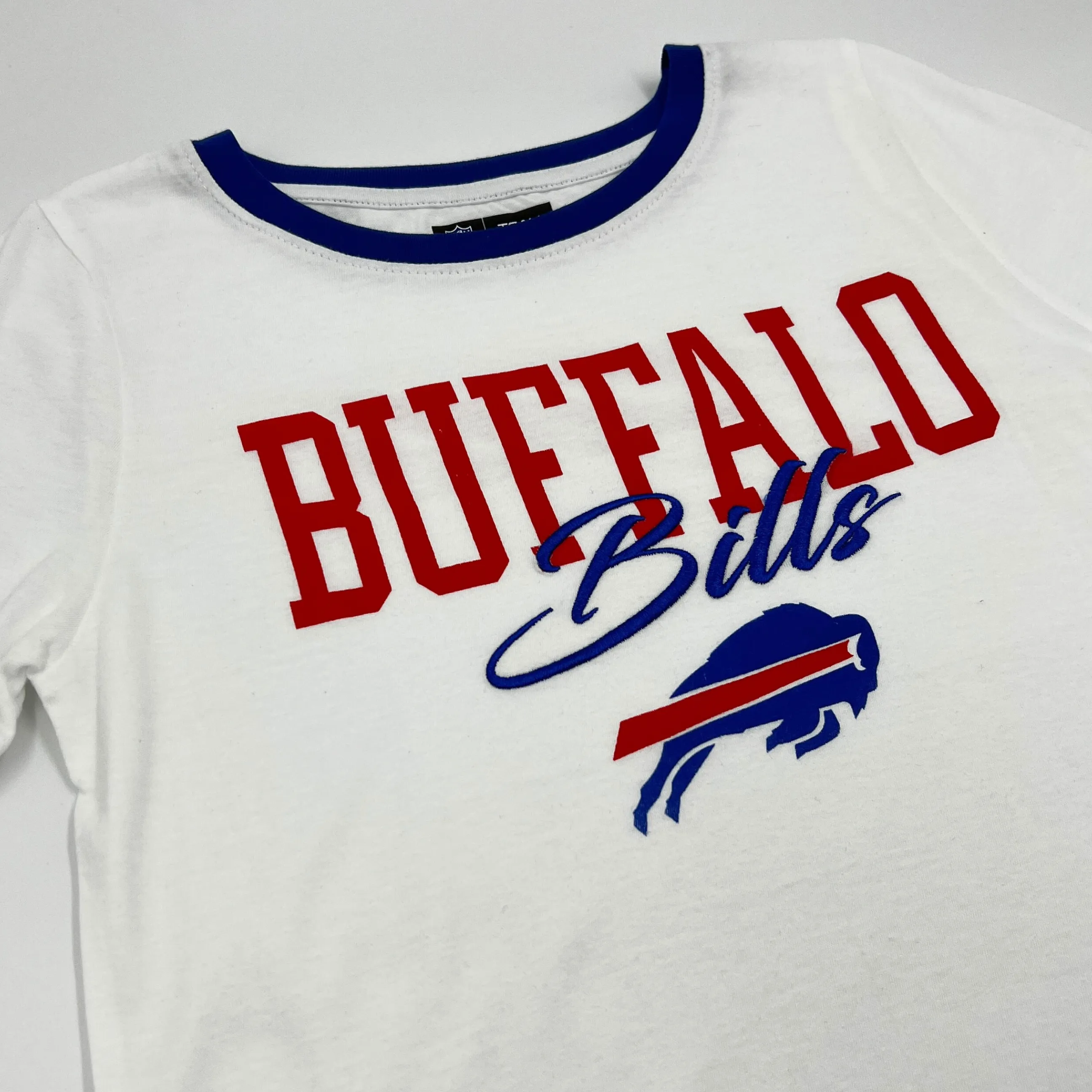 Women's New Era Bills With Primary Logo White Short Sleeve Shirt