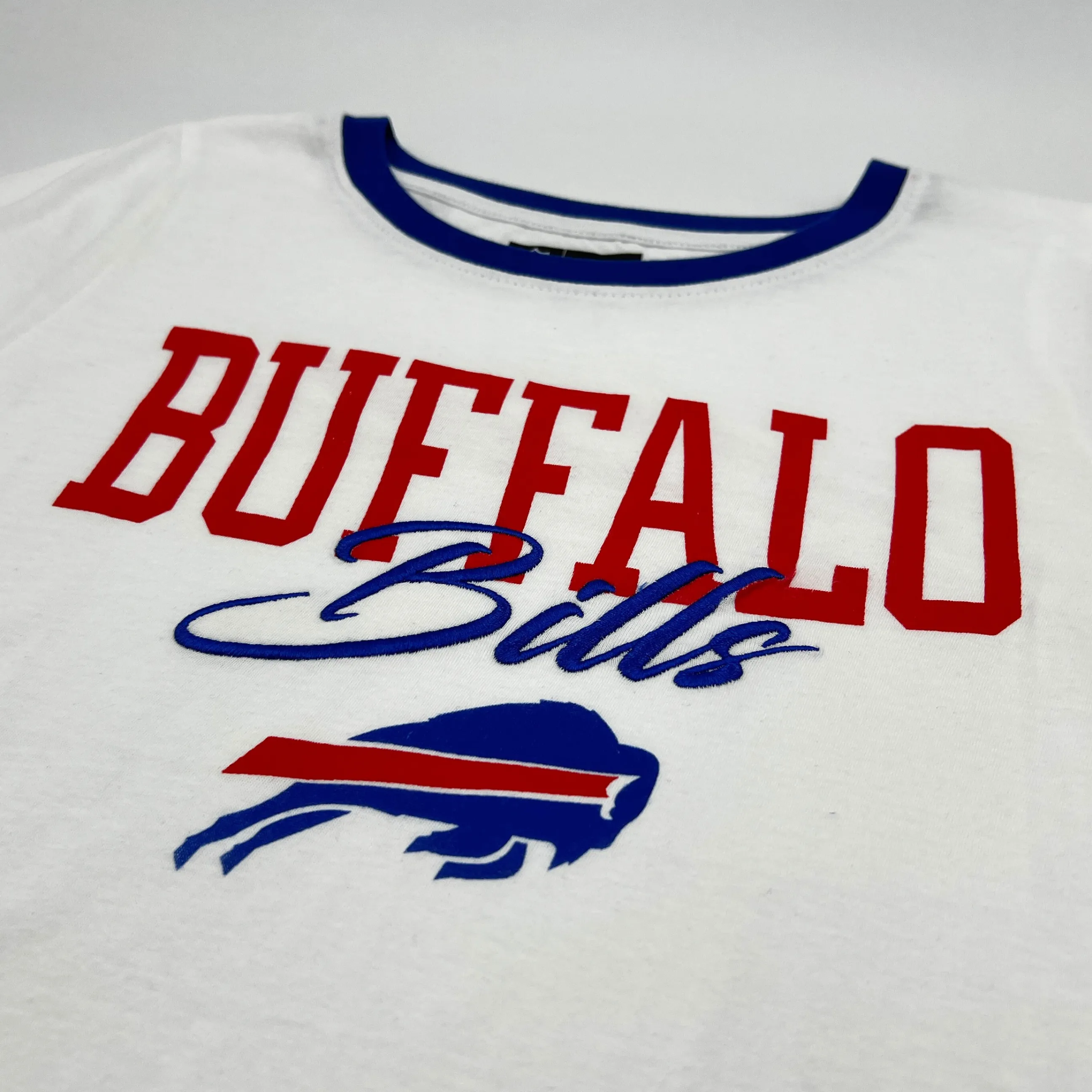 Women's New Era Bills With Primary Logo White Short Sleeve Shirt