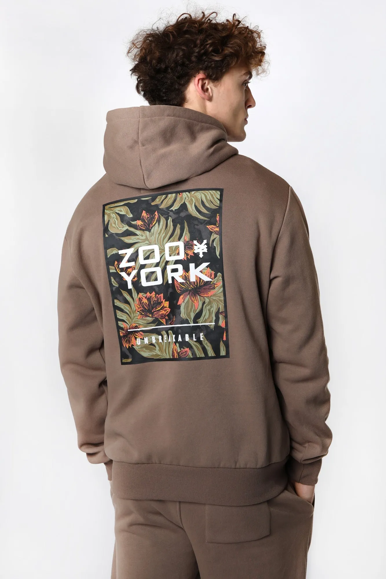 Zoo York Mens Tropical Logo Hoodie